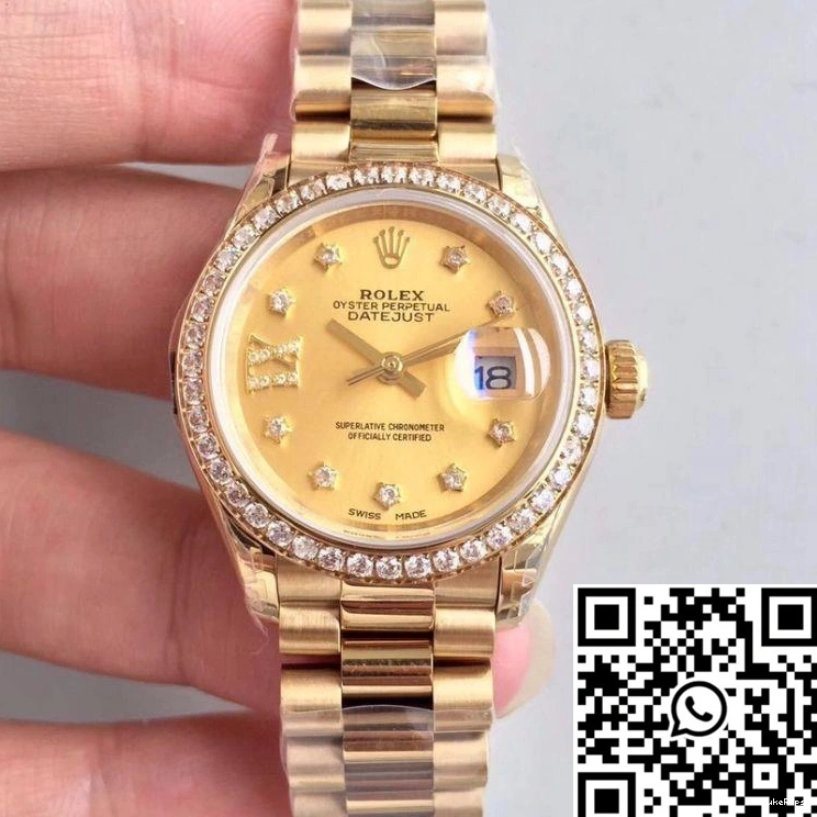 28MM Lady Dial 279138RBR Gold Rolex Yellow Datejust Champagne 0830